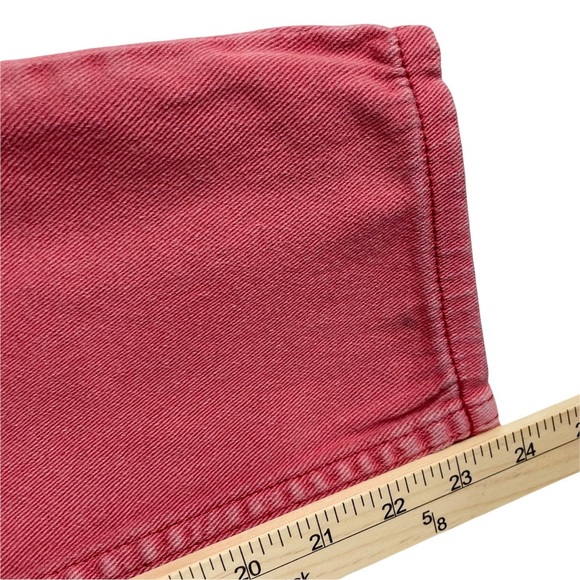 BDG‎ Red Wash Girlfriend Monochrome High Rise Crop Jeans Size 24 - Picture 8 of 8